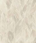 Rasch Tapete 537338 - Helle Vliestapete mit gro&szlig;en Bl&auml;ttern in Beige und Hellgrau