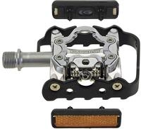 Exustar Halb-Clipless-Pedal, silber/ schwarz