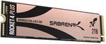 SABRENT M.2 NVMe SSD 2TB Gen 4, Internes Solid State 7100 MB/s Lesen, PCIe 4.0 intern