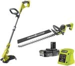 RYOBI 18 V ONE+ Akku-Motorsense und Akku-Heckenschere Kombo-Kit RY18LT18HTA-120