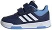adidas Unisex Kinder Tensaur Hook and Loop Shoes, Dark Blue/Cloud White/Blue Burst,