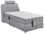 PALERMO 2 Boxspringbett 120x200 elektrisch verstellbar, Hellgrau - Bequemes