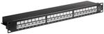 Goobay 90854 CAT 6A Patch Panel 19 Zoll / 24 Port RJ45 Buchsen Netzwerkstecker...