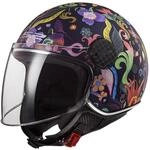 LS2, Jet-Motorradhelm SPHERE LUX II BLOOM Blue Pink, M