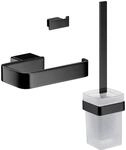 Emco Loft Toilettenzubeh&ouml;rset 3-in-1 Schwarz