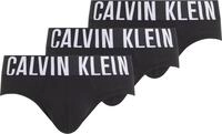 Calvin Klein Herren 3er Pack Unterhosen Hip Briefs mit Logobund, Schwarz