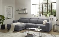 Ecksofa BARURA Cord Dunkelgrau &ndash; XXL Couch in L-Form mit gro&szlig;er Liegefl&auml;che,