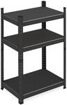Relaxdays Schwerlastregal, HxBxT: 90x60x40 cm, 3 Ebenen, Stahl, schwarz |...