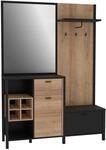 FORTE HIGH Rock Garderobenset, Garderobenset mit 2 T&uuml;ren und 1 Schublade,