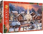 Trefl - Puzzle 1000 Teile, Wei&szlig;e Weihnachten, Blick auf das St&auml;dtchen