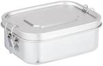 Relaxdays Brotdose Edelstahl, auslaufsicher, luftdicht, silber | Lunchbox f&uuml;r