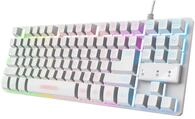 GXTrust Thado TKL Tastatur Deutsches Layout (QWERTZ), Kompakt 80%, Wei&szlig;