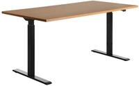 Topstar h&ouml;henverstellbarer Schreibtisch E-Table Holz 160x80 schwarz/buche