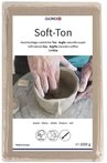 GLOREX 6 8075 201 - Soft Ton wei&szlig; 1000 g, nat&uuml;rlicher, lufth&auml;rtender Ton ohne