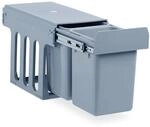 Relaxdays Einbaum&uuml;lleimer K&uuml;che, Auszug, Duo je 8 l, M&uuml;llsystem Unterschrank,