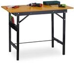 Relaxdays Werkbank klappbar, bis 100 kg, L&auml;ngenma&szlig;, Winkelmesser, HBT...
