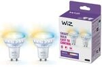 WiZ Tunable White LED Spots GU10 2er-Pack (345 lm), 50 W Glas Spots mit warm-...