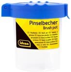 Idena 623031 - Pinselbecher mit verschlie&szlig;barem Deckel, Kunststoff, blau, 1...