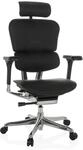 hjh OFFICE Leder B&uuml;rostuhl ergonomisch ERGOHUMAN GEN2 Originales Design, 24h
