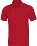 JAKO Herren Poloshirt Premium Basics, Rot-Meliert, 4XL