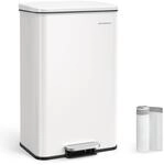 SONGMICS M&uuml;lleimer K&uuml;che, 40 Liter Tretm&uuml;lleimer, mit Deckel, Softclose |...