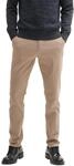 TOM TAILOR Herren Slim Fit Chino Hose aus Stretch Piqu&eacute; mit G&uuml;rtel, 36161 - Beige