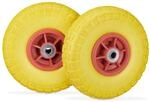 Relaxdays 2X Sackkarrenrad, pannensichere Vollgummireifen, 4.1/3.5-4", 16 mm...