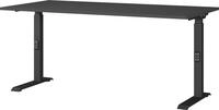 Germania Schreibtisch 7911-547, in Graphit, me. h&ouml;heneinst., 160 x 91 x 80 cm