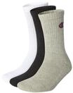 Champion Unisex Core 3PP Crew F&uuml;&szlig;linge, Grigio Melange Chiaro, Bianco, Nero,...