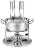 R&Ouml;SLE Fondue-Set f&uuml;r 6 Personen mit Edelstahltopf und Brenner | Komplettset...