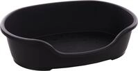 Flamingo Hundebett Tuck &ndash; Oval Schwarz | Gr&ouml;&szlig;e XL (92 &times; 61 &times; 26 cm) 