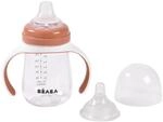 B&Eacute;ABA, Trinklernbecher 2-in-1 f&uuml;r Kinder Babyflasche - Kindertasse mit Strohhalm -