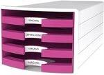 HAN Schubladenbox, Wei&szlig;/Pink, 4 Schubladen, 1013-56