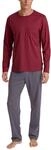 CALIDA Relax Imprint Pyjama, Schlafanzug, lang Herren, aus 100% Baumwolle, Hose mit