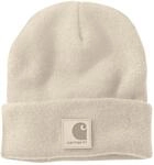 Carhartt Unisex Knit Beanie Hat, White, One Size