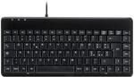 Perixx PERIBOARD-409H Mini Tastiera Con 2 Porte USB 2.0, nera lucida, Layout Italiano