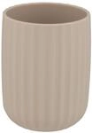 WENKO Zahnputzbecher Mod. Agropoli Beige, Zahnb&uuml;rstenhalter f&uuml;r Zahnb&uuml;rste...