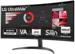 LG, 34 Zoll, UltraWide, 1800R Curved QHD Monitor, 3440 x 1440, 34WR50QK-B.AEU, 21:9,