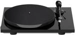 Pro-Ject E1, Plug & Play Plattenspieler mit AT 3600 L, Hochglanz Schwarz 