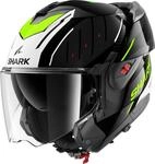 SHARK, Modularer Motorradhelm OXO RYDGER Black White Yellow KWY, L