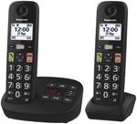 Panasonic KX-TGU132EXB digitales schnurloses Telefon mit Anrufbeantworter,