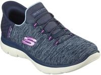 Skechers Damen Summits Dazzling Haze Slip-InTurnschuhe, Navy, 38 EU Large