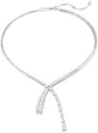 Swarovski Matrix Y-Halskette, Wei&szlig;e, Rhodinierte Kette mit Strahlenden Kristallen in