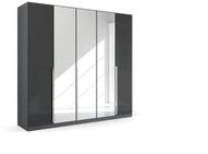 Rauch M&ouml;bel Quadra-Spin Glamour, Schrank, Hochglanz Effektgrau, Breite 226 cm