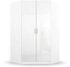 Rauch M&ouml;bel Celle, Eckschrank, Farbe Hochglanz Wei&szlig;, Breite 117 cm 