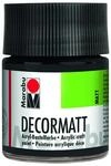 Marabu 14010005073 - Decormatt Acryl Schwarz 073, 50 ml, samtmatte Acrylfarbe auf