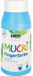 KREUL 23213 - Mucki leuchtkr&auml;ftige Fingerfarbe, 750 ml in hellblau, auf...