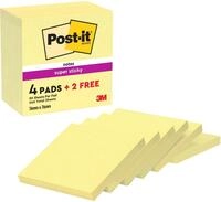 Post-it Super Sticky Notes, 4 + 2 Gratis-Bl&ouml;cke (540 Blatt), 76 mm x 76 mm