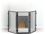 Relaxdays Kaminschutzgitter Metall, Absperrgitter 5 Elemente, Feuerschutzgitter f&uuml;r