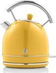 Swan Retro Elektrischer Wasserkocher 1,8 Liter, Vintage Design, Abschaltautomatik